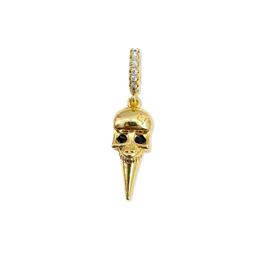 spike skull charm