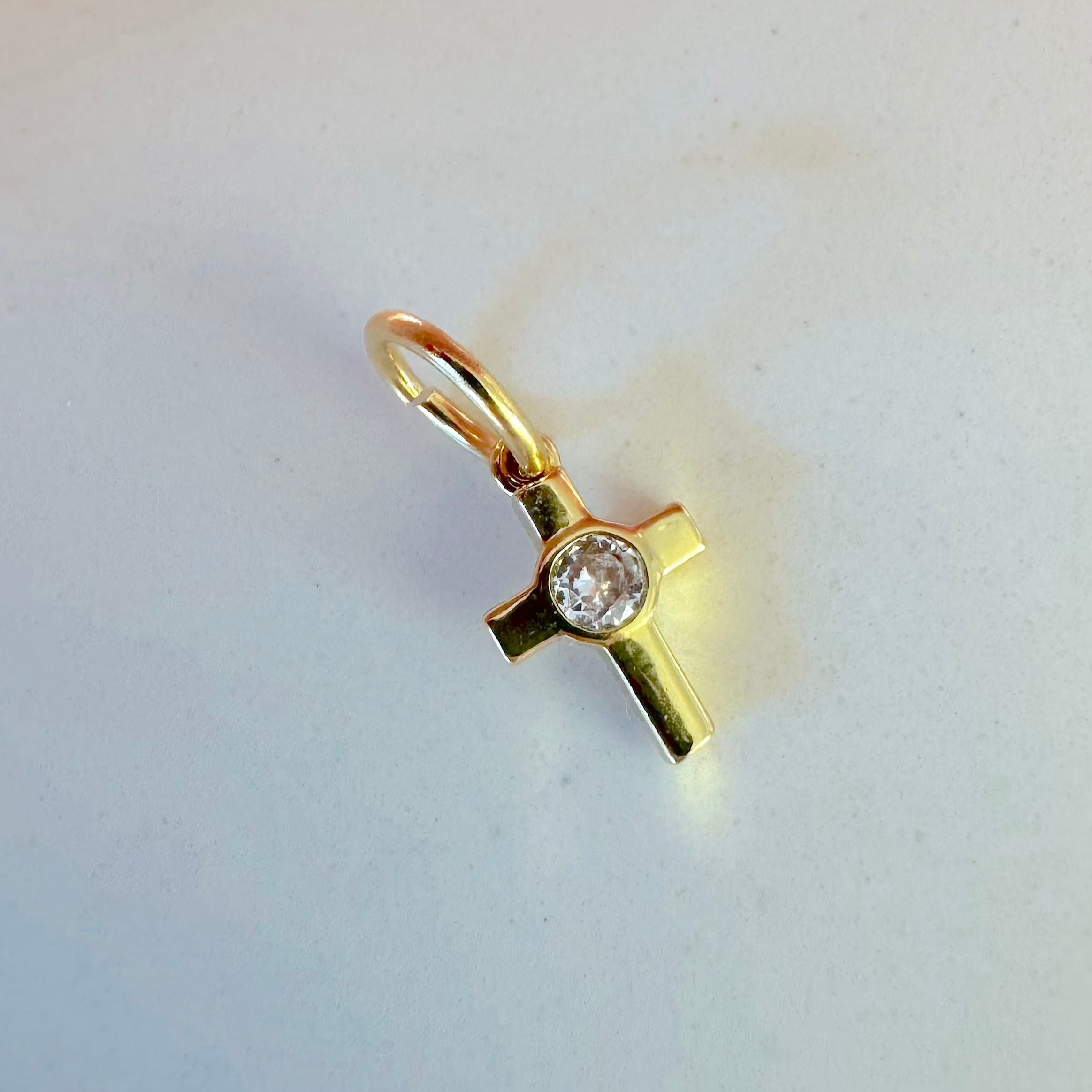 crystal cross charm