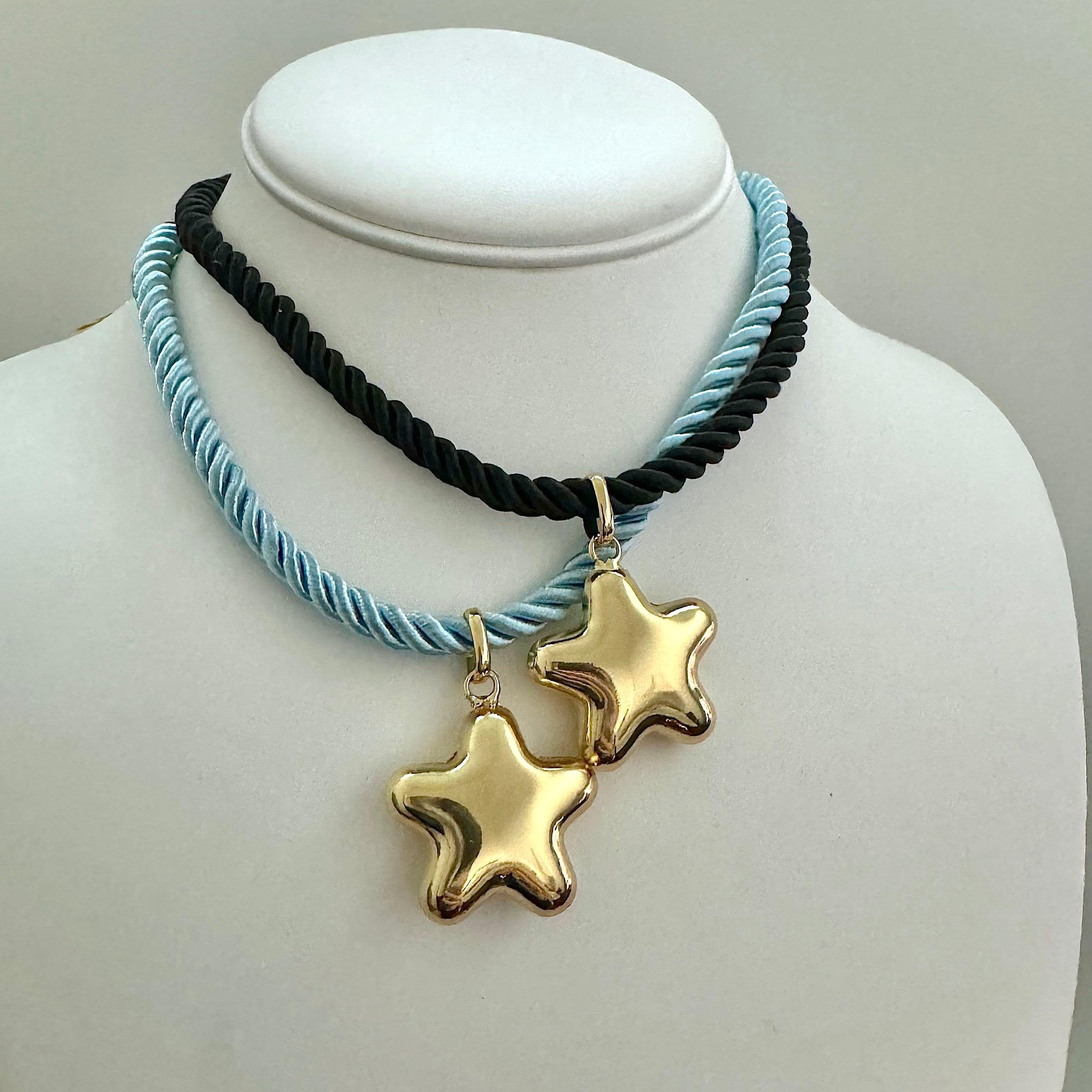 gold starry night necklaces