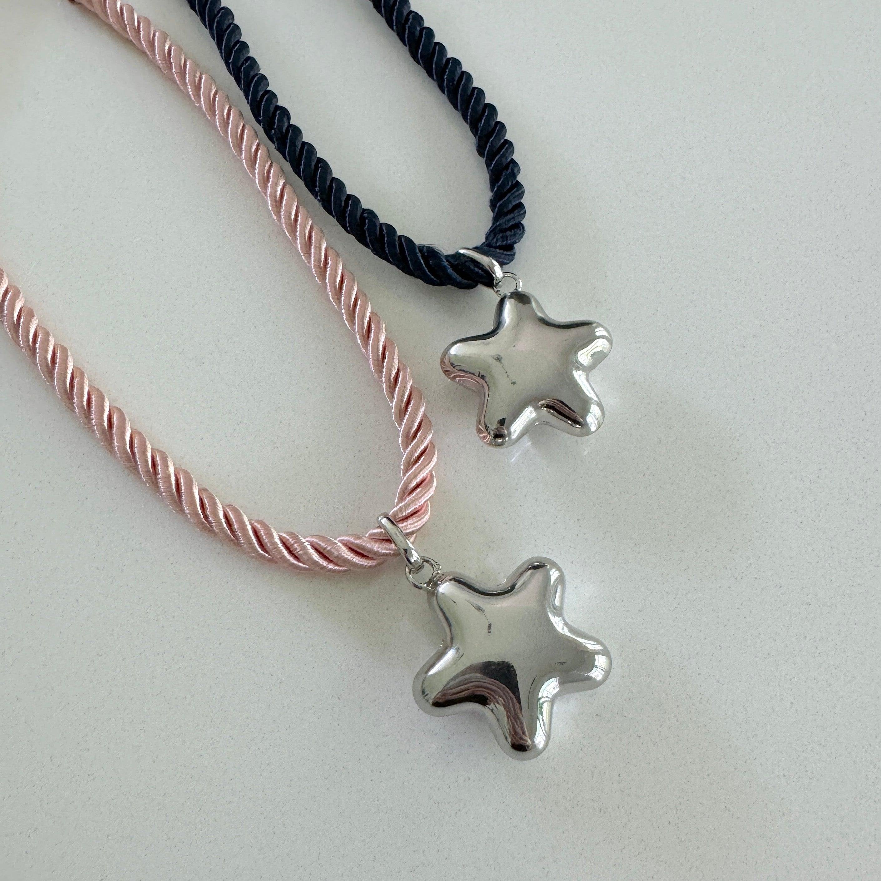 silver starry night necklaces