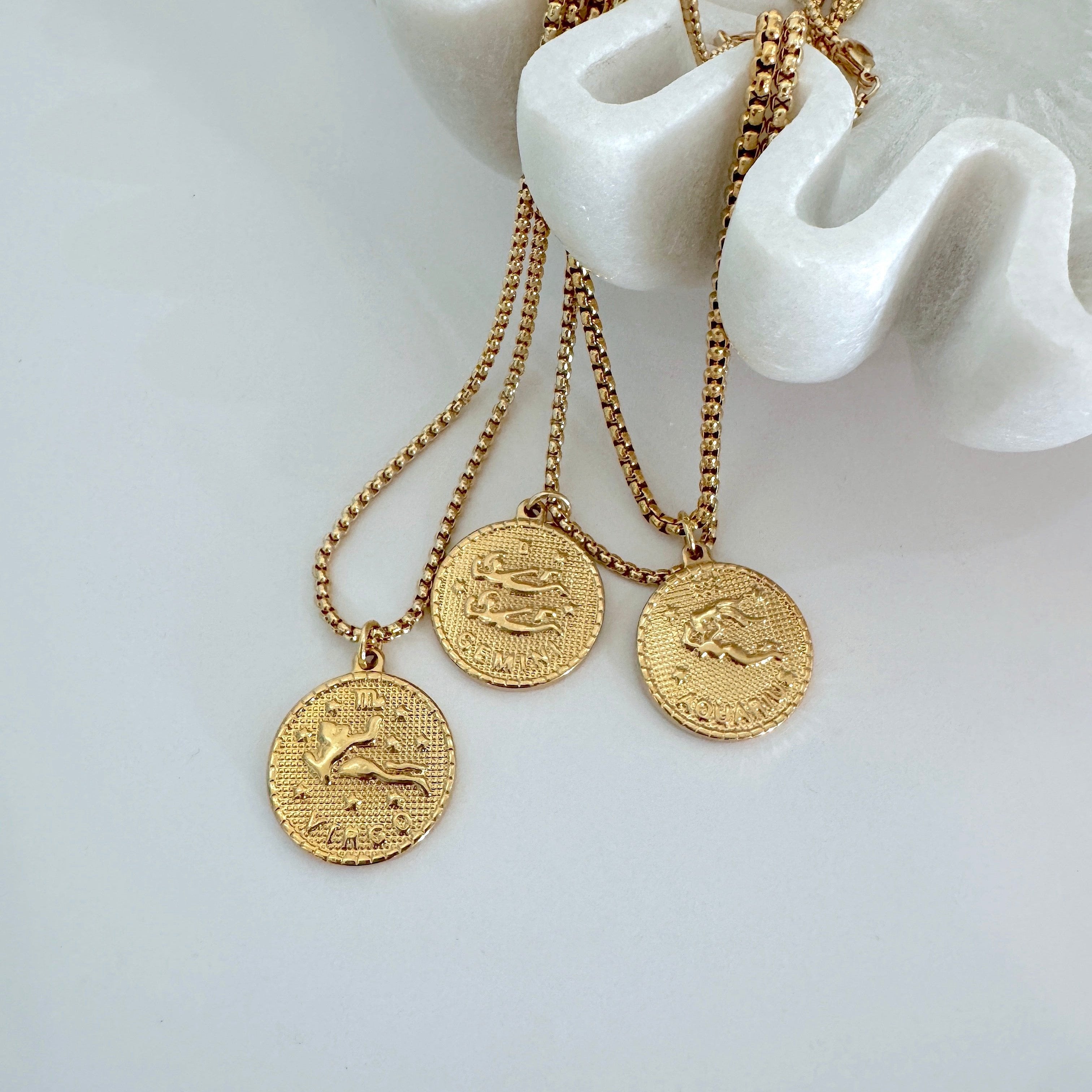 zodiac coin necklaces