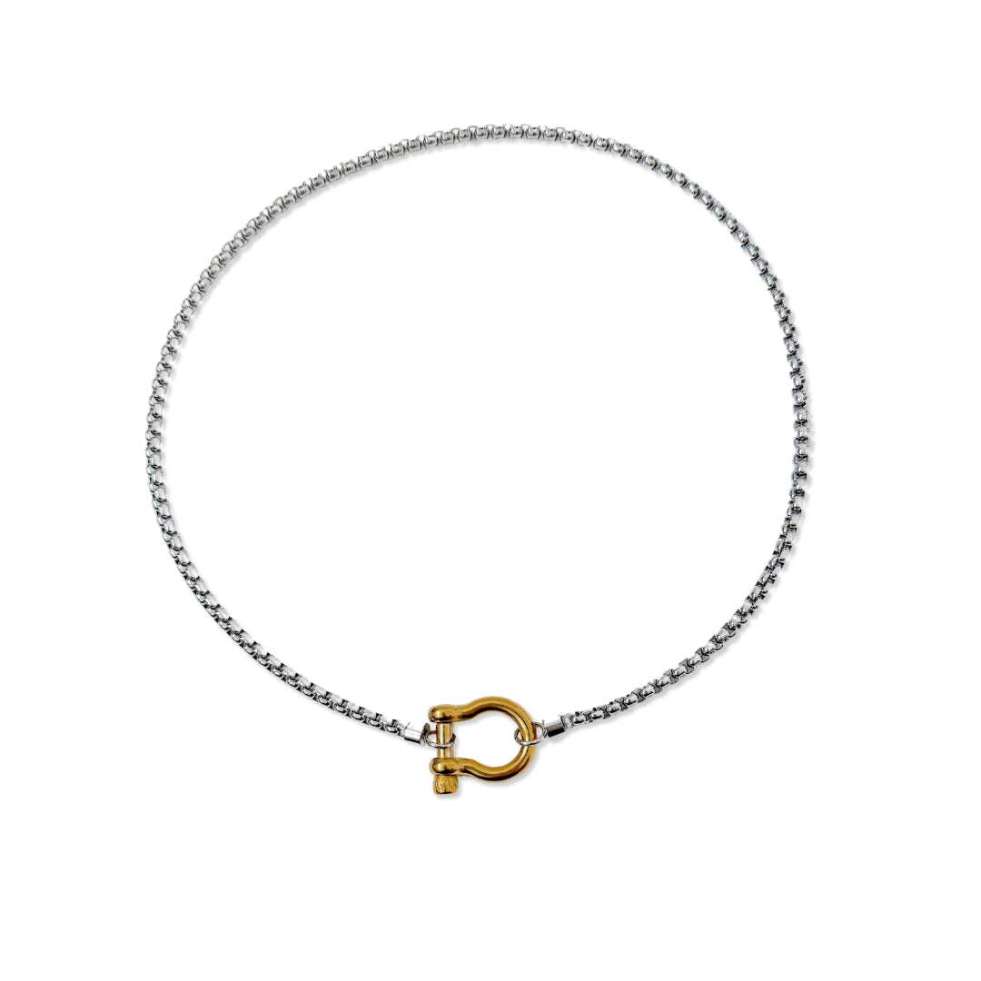 gold clasp athena necklace